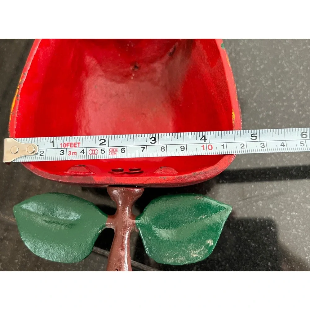 Vintage Cast Iron 'RED APPLE' Door Stop - 7